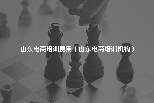 山东电商培训费用（山东电商培训机构）