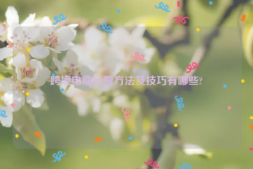 跨境电商运营方法及技巧有哪些?