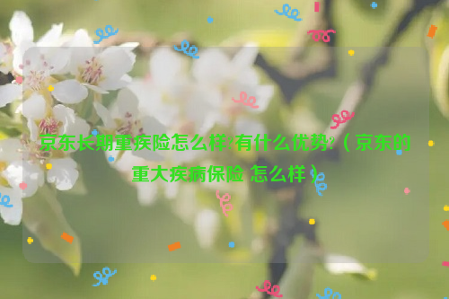 京东长期重疾险怎么样?有什么优势?（京东的重大疾病保险 怎么样）