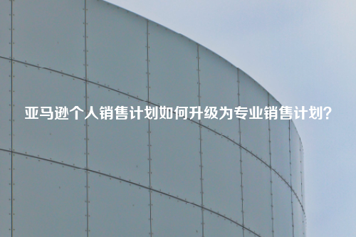 亚马逊个人销售计划如何升级为专业销售计划？
