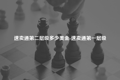 速卖通第二层级多少美金-速卖通第一层级