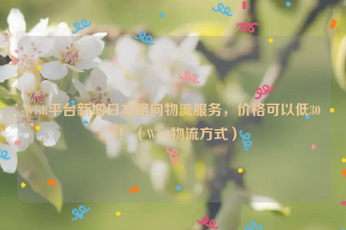Wish平台新增日本路向物流服务，价格可以低30%！（Wish物流方式）