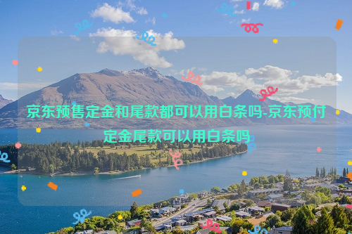 京东预售定金和尾款都可以用白条吗-京东预付定金尾款可以用白条吗