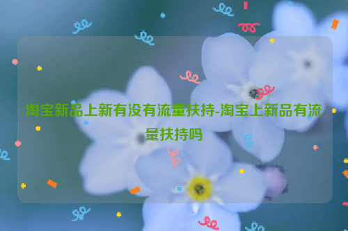 淘宝新品上新有没有流量扶持-淘宝上新品有流量扶持吗