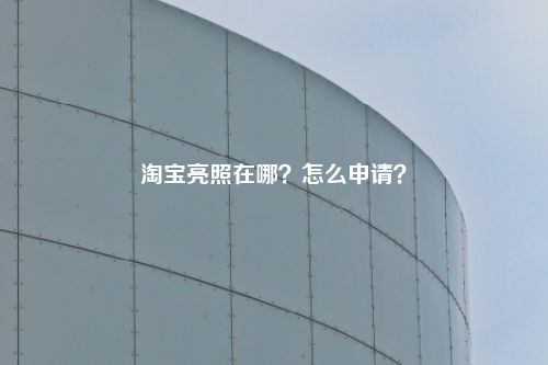 淘宝亮照在哪?怎么申请?