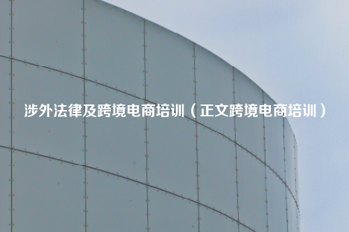涉外法律及跨境电商培训（正文跨境电商培训）