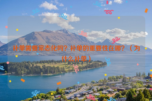 补单需要常态化吗？补单的重要性在哪？（为什么补单）