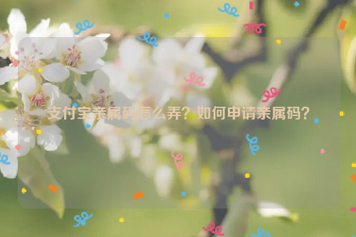 支付宝亲属码怎么弄？如何申请亲属码？