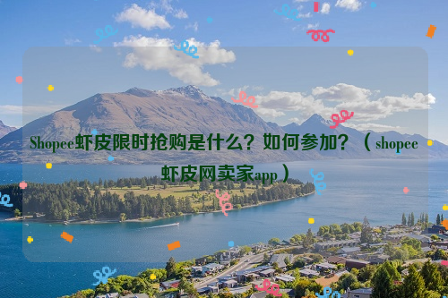 Shopee虾皮限时抢购是什么？如何参加？（shopee虾皮网卖家app）